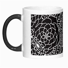 Mariager, Bold Flower Design, Black & White Morph Mug by Zandiepants