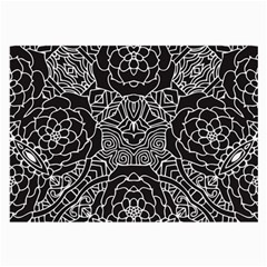 Mariager, Bold Flower Design, Black & White Large Glasses Cloth by Zandiepants