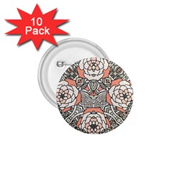 Petals in Vintage Pink, Bold Flower Design 1.75  Button (10 pack) 