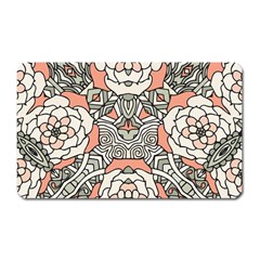 Petals in Vintage Pink, Bold Flower Design Magnet (Rectangular)