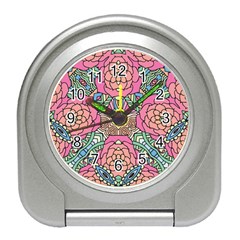 Petals, Carnival, Bold Flower Design Travel Alarm Clock by Zandiepants