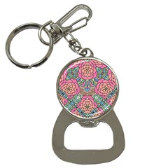 Petals, Carnival, Bold Flower Design Bottle Opener Key Chain by Zandiepants