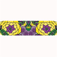 Petals In Mardi Gras Colors, Bold Floral Design Large Bar Mat by Zandiepants