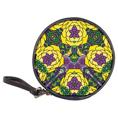 Petals In Mardi Gras Colors, Bold Floral Design Classic 20-cd Wallet by Zandiepants