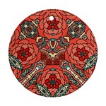 Petals in Pale Rose, Bold Flower Design Ornament (Round) Front