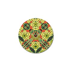Petals, Retro Yellow, Bold Flower Design Golf Ball Marker (4 Pack) by Zandiepants