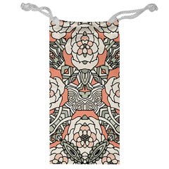 Petals in Vintage Pink, Bold Flower Design Jewelry Bag