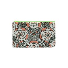 Petals in Vintage Pink, Bold Flower Design Cosmetic Bag (XS)