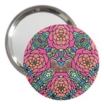 Petals, Carnival, Bold Flower Design 3  Handbag Mirror Front