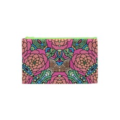 Petals, Carnival, Bold Flower Design Cosmetic Bag (xs) by Zandiepants