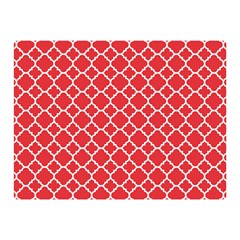 Poppy Red Quatrefoil Pattern Double Sided Flano Blanket (mini) by Zandiepants