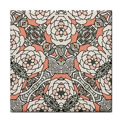 Petals in Vintage Pink, Bold Flower Design Face Towel