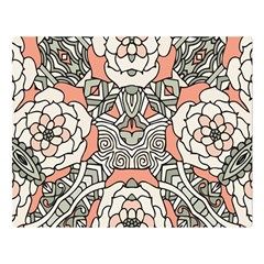 Petals in Vintage Pink, Bold Flower Design Double Sided Flano Blanket (Large)