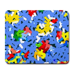 Rectangles Mix                          			large Mousepad by LalyLauraFLM