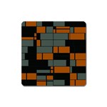 Rectangles in retro colors                              			Magnet (Square)