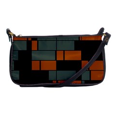Rectangles In Retro Colors                              			shoulder Clutch Bag by LalyLauraFLM