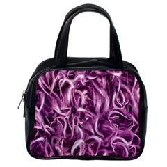 Textured Abstract Print Classic Handbags (one Side)