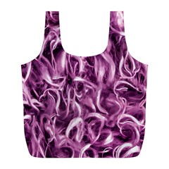 Textured Abstract Print Full Print Recycle Bags (l)  by dflcprints