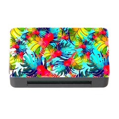 Watercolor Tropical Leaves Pattern Memory Card Reader With Cf by TastefulDesigns