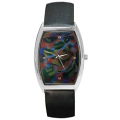 The Algae Tonneau Leather Watch Unisex By Jocelyn Apple/appleartcom by appleartcom
