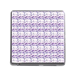 Floral Stripes Pattern Memory Card Reader (square) by dflcprints