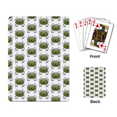 Funny Robot Cartoon Playing Card by dflcprints