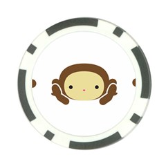 Three Wise Monkeys Poker Chip Card Guards by Shopimaginarystory