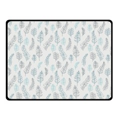 Whimsical Feather Pattern Dusk Blue Fleece Blanket (small) by Zandiepants