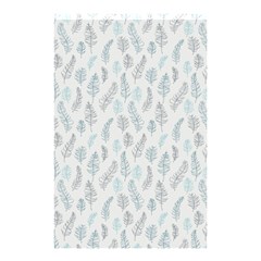 Whimsical Feather Pattern Dusk Blue Shower Curtain 48  X 72  (small) by Zandiepants