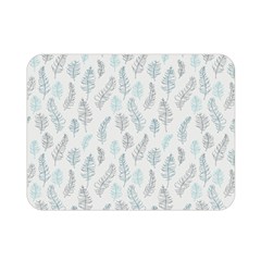 Whimsical Feather Pattern Dusk Blue Double Sided Flano Blanket (mini)