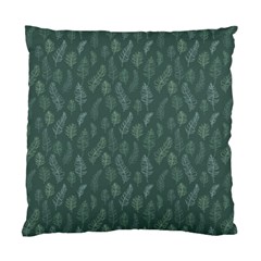 Whimsical Feather Pattern, Forest Green Standard Cushion Case (one Side) by Zandiepants