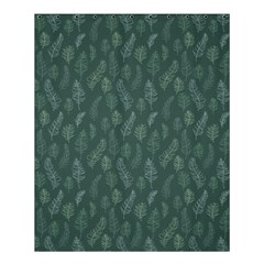 Whimsical Feather Pattern, Forest Green Shower Curtain 60  X 72  (medium) by Zandiepants