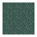 Whimsical Feather Pattern, Forest Green Medium Glasses Cloth (2 Sides) Back