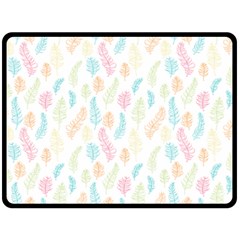 Whimsical Feather Pattern,fresh Colors, Fleece Blanket (large) by Zandiepants