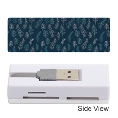 Whimsical Feather Pattern, Midnight Blue, Memory Card Reader (stick)