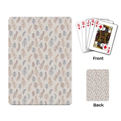 Whimsical Feather Pattern, Nature Brown, Playing Cards Single Design by Zandiepants