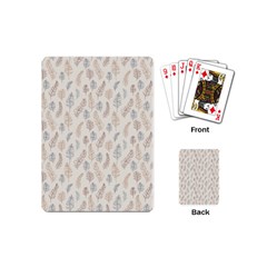 Whimsical Feather Pattern, Nature Brown, Playing Cards (mini) by Zandiepants