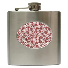 Interlace Tribal Print Hip Flask (6 Oz) by dflcprints