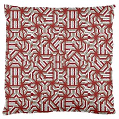 Interlace Tribal Print Large Flano Cushion Case (one Side) by dflcprints