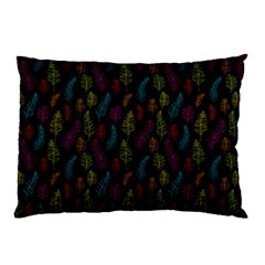 Whimsical Feather Pattern, Bright Pink Red Blue Green Yellow, Pillow Case (two Sides) by Zandiepants