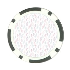 Whimsical Feather Pattern, Soft Colors, Poker Chip Card Guard (10 Pack) by Zandiepants