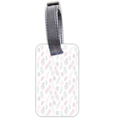 Whimsical Feather Pattern, soft colors, Luggage Tag (two sides)