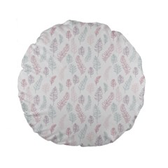 Whimsical Feather Pattern, Soft Colors, Standard 15  Premium Round Cushion  by Zandiepants