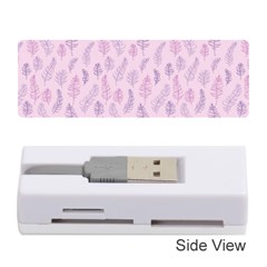 Whimsical Feather Pattern, Pink & Purple, Memory Card Reader (stick) by Zandiepants