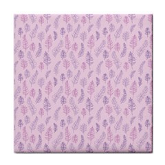 Whimsical Feather Pattern, Pink & Purple, Face Towel by Zandiepants