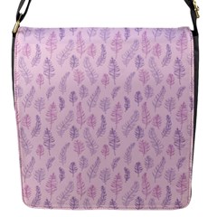 Whimsical Feather Pattern, Pink & Purple, Flap Closure Messenger Bag (s) by Zandiepants