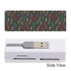 Whimsical Feather Pattern, Autumn Colors, Memory Card Reader (stick) by Zandiepants