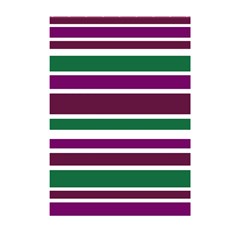 Purple Green Stripes Shower Curtain 48  X 72  (small)  by BrightVibesDesign