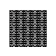 Black White Tiki Pattern Satin Bandana Scarf by BrightVibesDesign