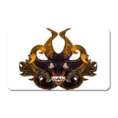 Demon Tribal Mask Magnet (rectangular) by dflcprints
